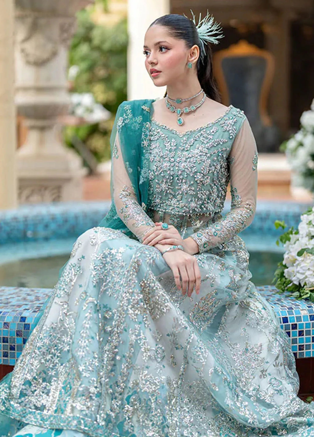Mushq Embroidered Net Suit Unstitched 4 Piece MQ25MW MWD-01 Kahani - Formals Collection