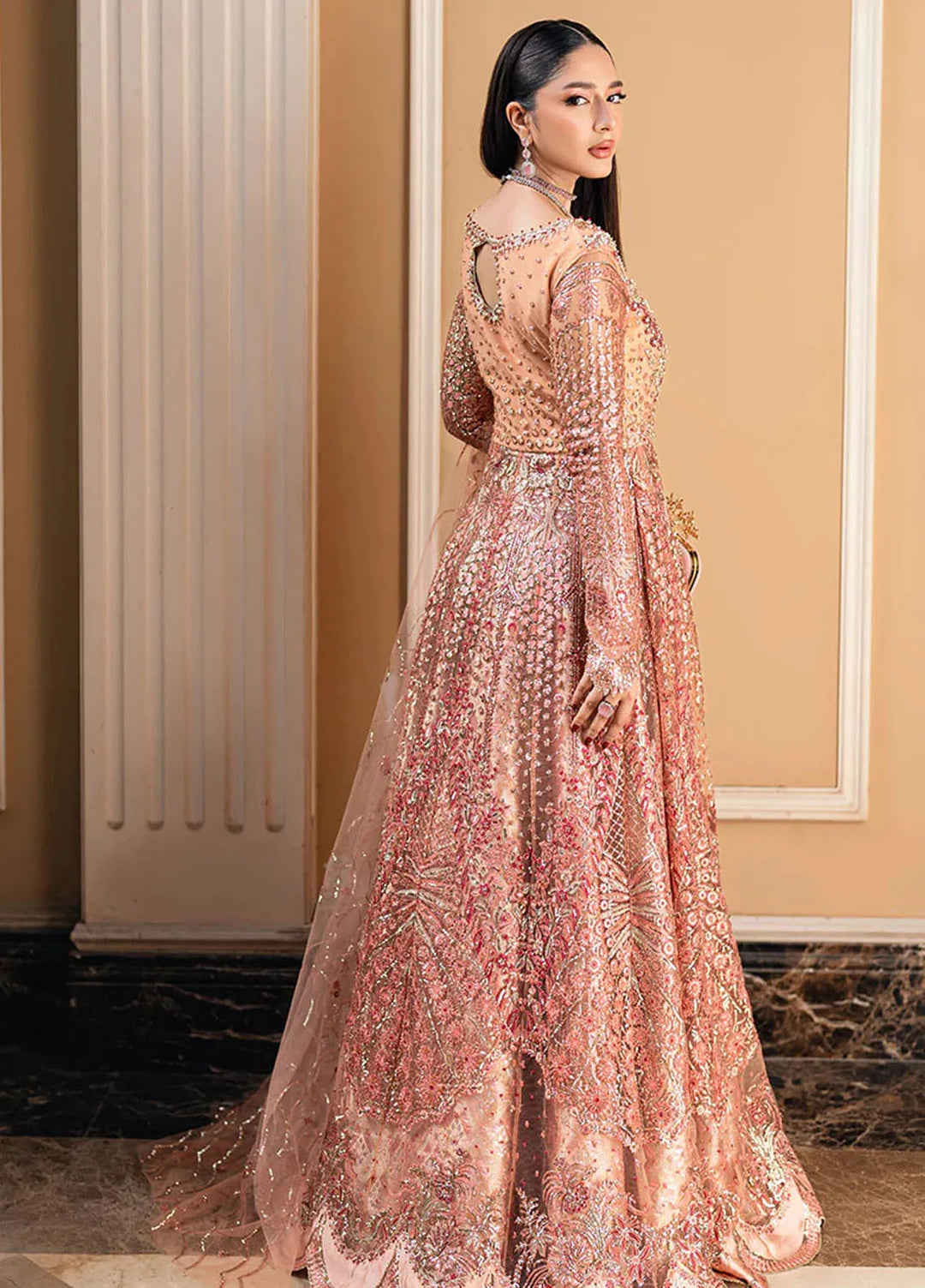 Mushq Embroidered Net Suit Unstitched 4 Piece MQ25MW MWD-02 Yaari - Formals Collection