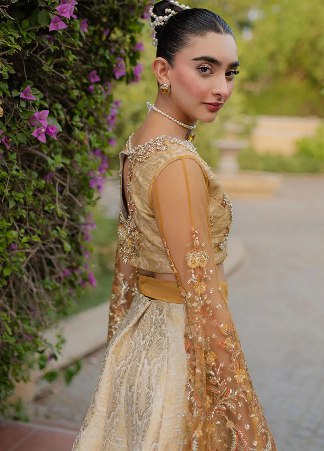 Mushq Embroidered Net Suit Unstitched 4 Piece MQ25MW MWD-03 Sitaray - Formals Collection