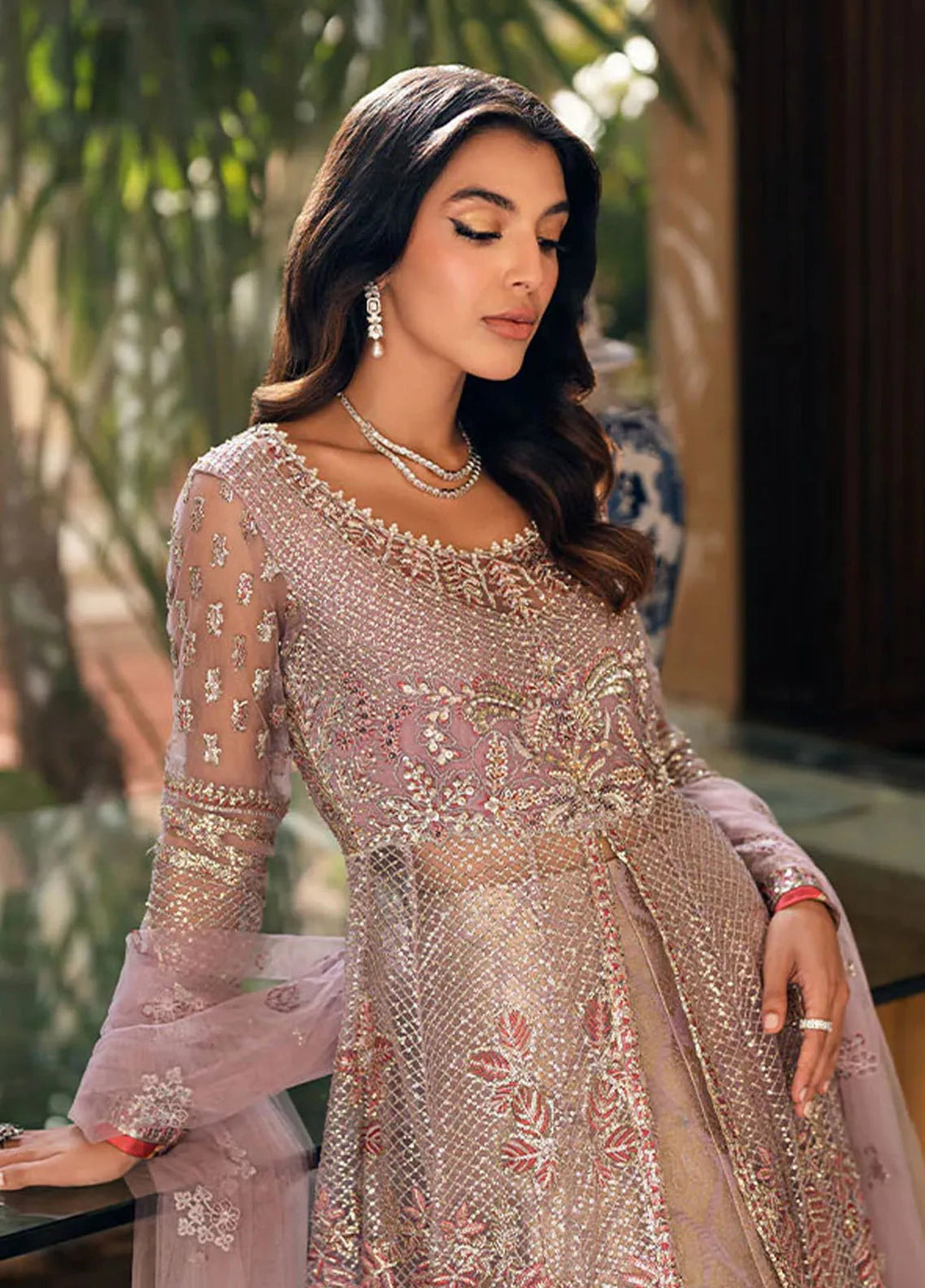 Mushq Embroidered Net Suit Unstitched 4 Piece MQ25MW MWD-05 Waday - Formals Collection