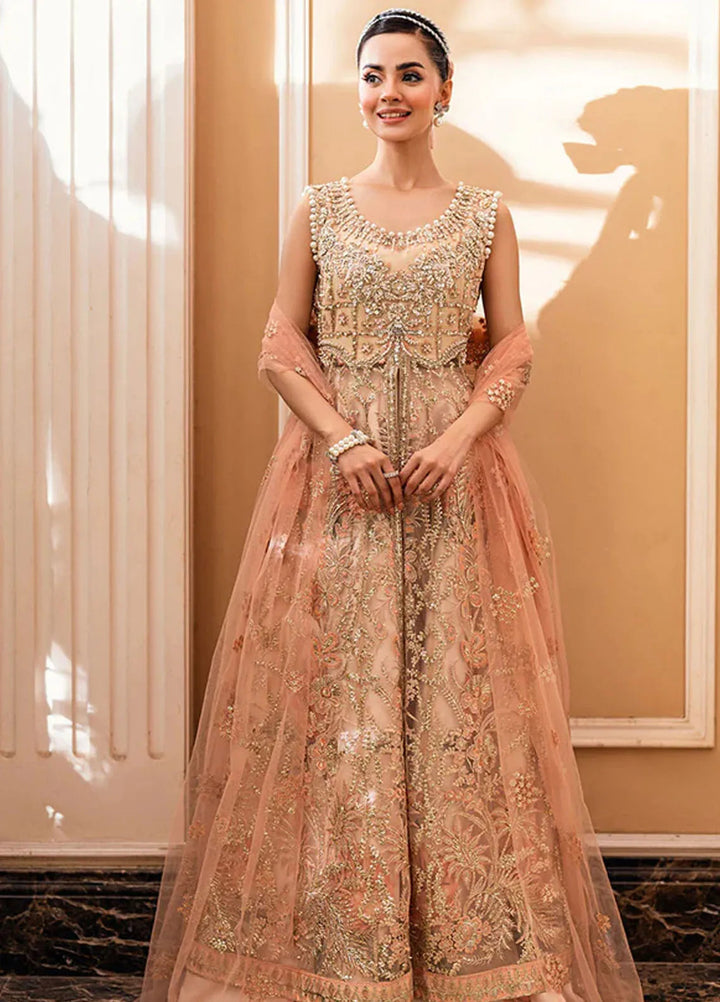 Mushq Embroidered Net Suit Unstitched 4 Piece MQ25MW MWD-07 Isharay - Formals Collection