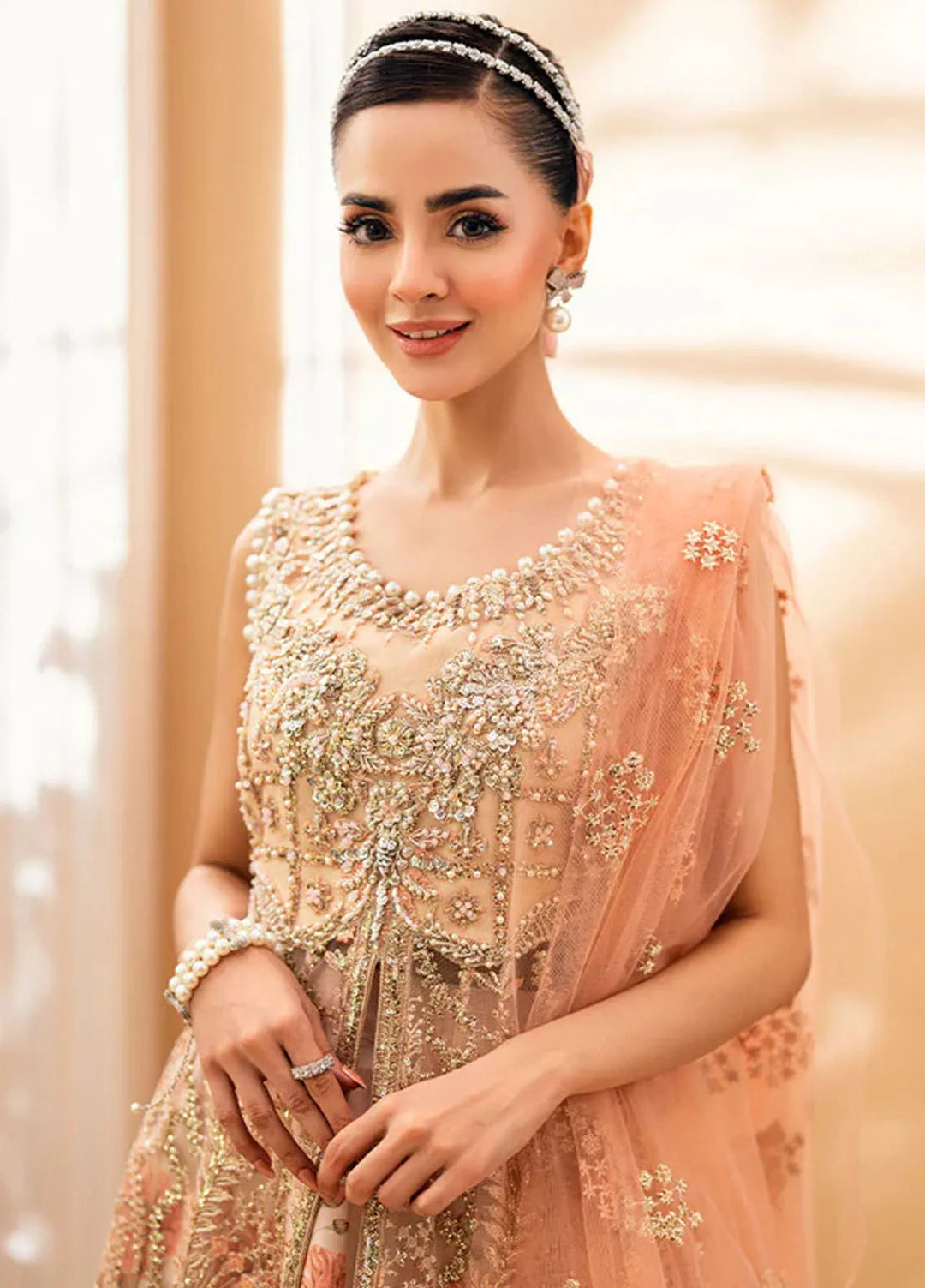 Mushq Embroidered Net Suit Unstitched 4 Piece MQ25MW MWD-07 Isharay - Formals Collection