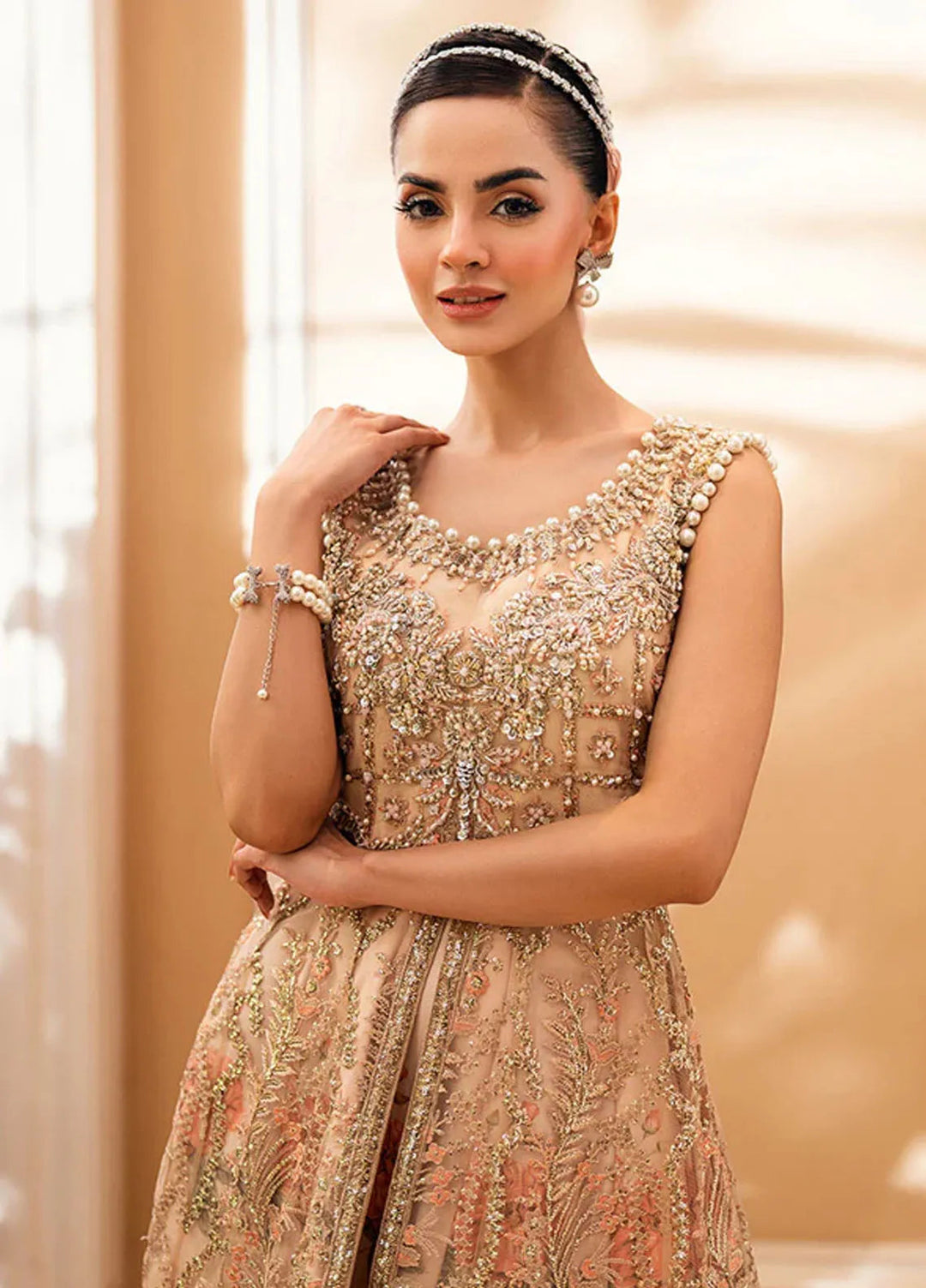 Mushq Embroidered Net Suit Unstitched 4 Piece MQ25MW MWD-07 Isharay - Formals Collection