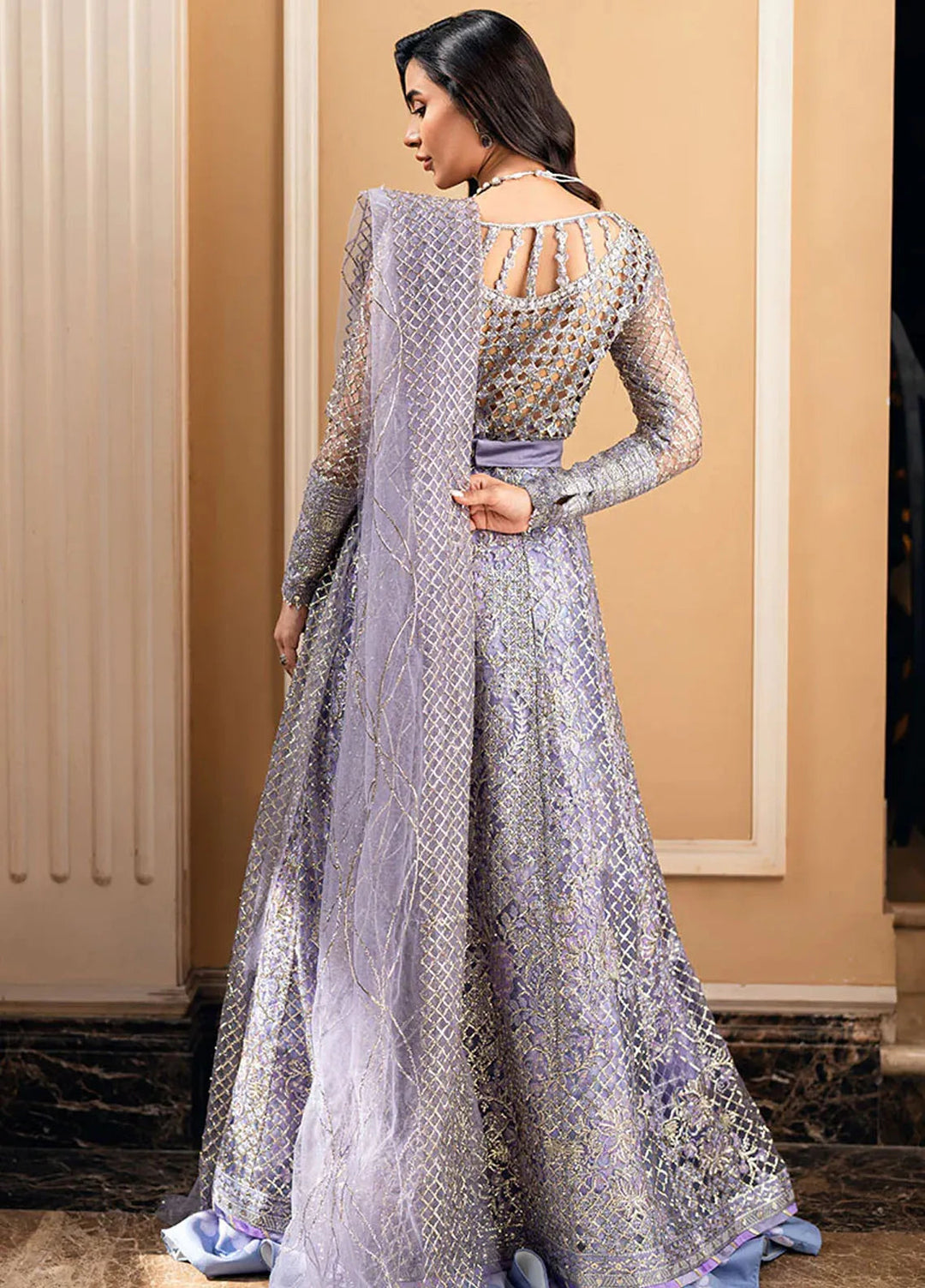Mushq Embroidered Net Suit Unstitched 4 Piece MQ25MW MWD-08 Payaal - Formals Collection