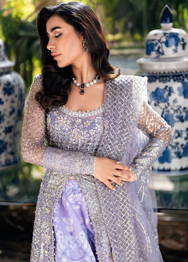 Mushq Embroidered Net Suit Unstitched 4 Piece MQ25MW MWD-08 Payaal - Formals Collection