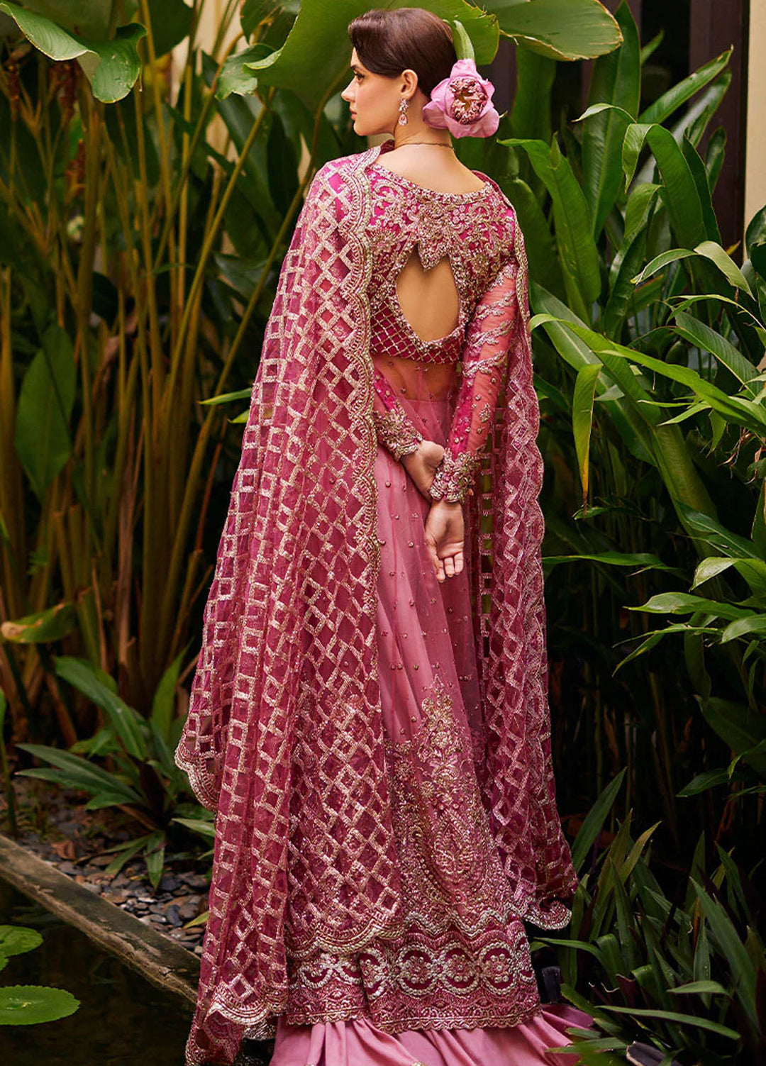 Inception by Mushq Embroidered Net Suits Unstitched 3 Piece MQ25MR BOM-13 Cupid - Formals Collection