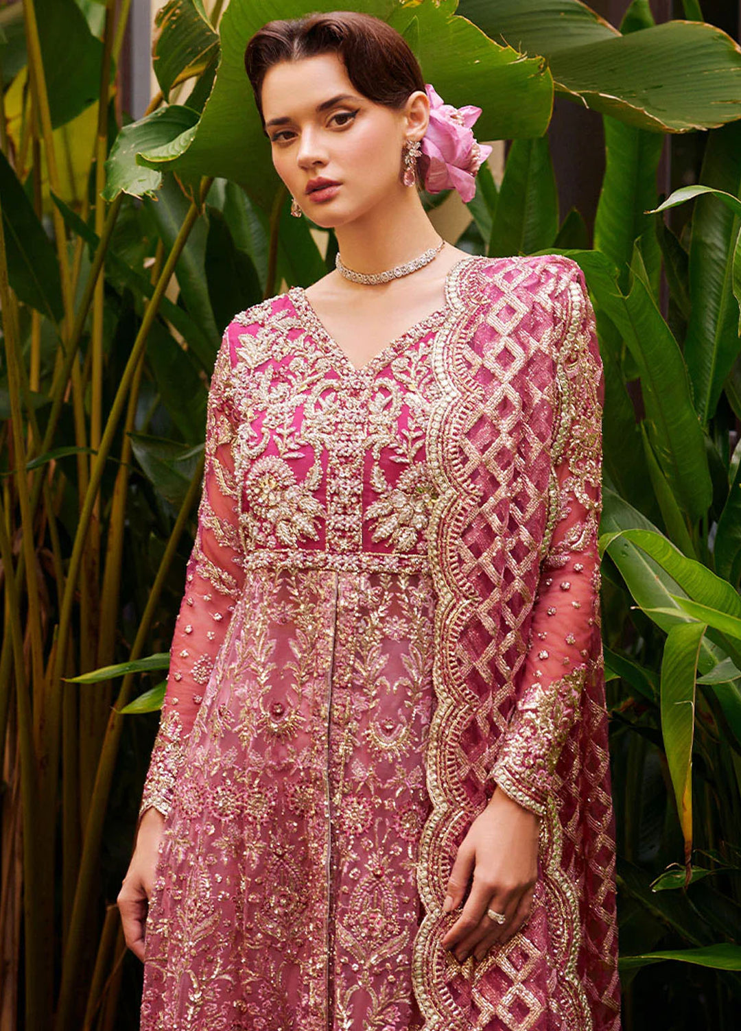 Inception by Mushq Embroidered Net Suits Unstitched 3 Piece MQ25MR BOM-13 Cupid - Formals Collection
