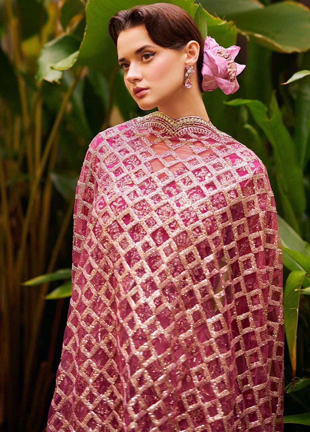 Mushq Embroidered Net Suits Unstitched 3 Piece MQ25MR BOM-13 Cupid - Formals Collection