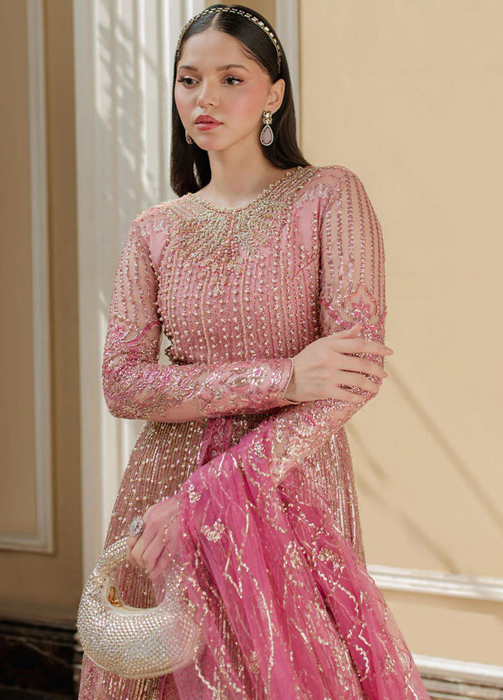 Mushq Embroidered Net Suits Unstitched 3 Piece MQ25MR MWD-04 Bonafide - Formals Collection