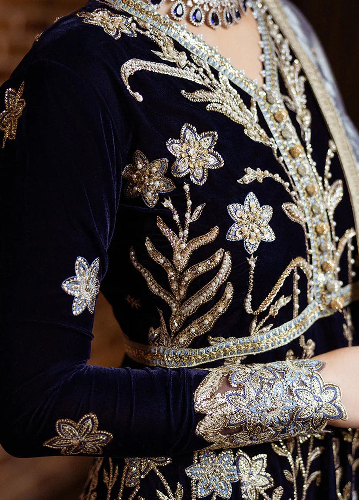Mushq Embroidered Velvet Suit Unstitched 3 Piece MPS-01 Timeless Mirage - Formal Collection