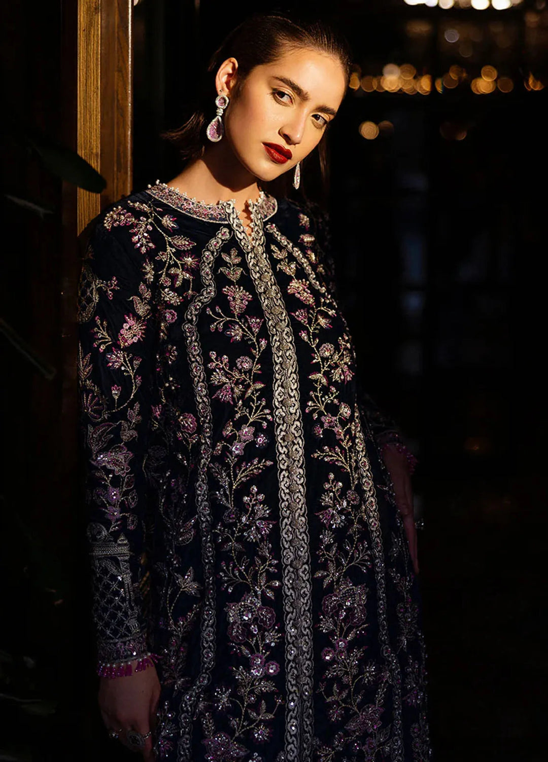 Mushq Embroidered Velvet Suit Unstitched 3 Piece MPS-02 Infinite Loop - Formal Collection
