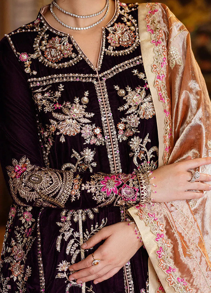Mushq Embroidered Velvet Suit Unstitched 3 Piece MPS-05 Chasing Reflections - Formal Collection