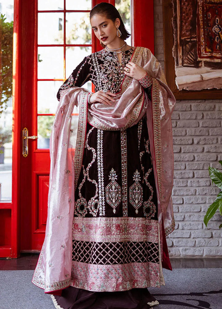 Mushq Embroidered Velvet Suit Unstitched 3 Piece MPS-06 Echoing Dreams - Formal Collection