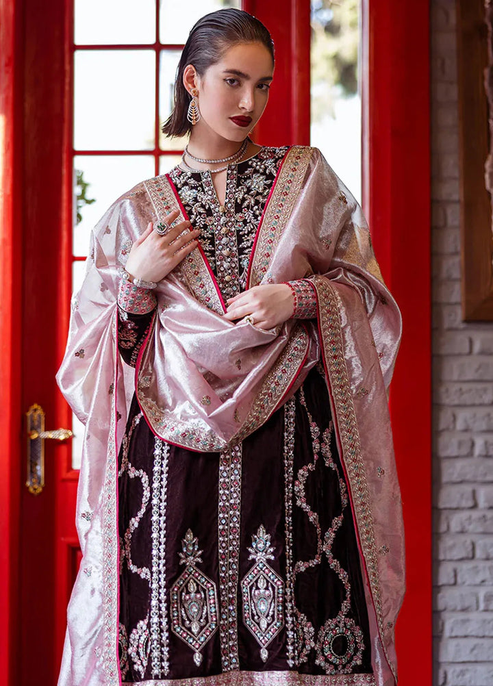 Mushq Embroidered Velvet Suit Unstitched 3 Piece MPS-06 Echoing Dreams - Formal Collection