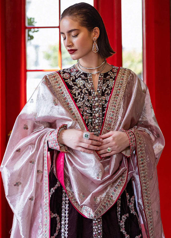 Mushq Embroidered Velvet Suit Unstitched 3 Piece MPS-06 Echoing Dreams - Formal Collection