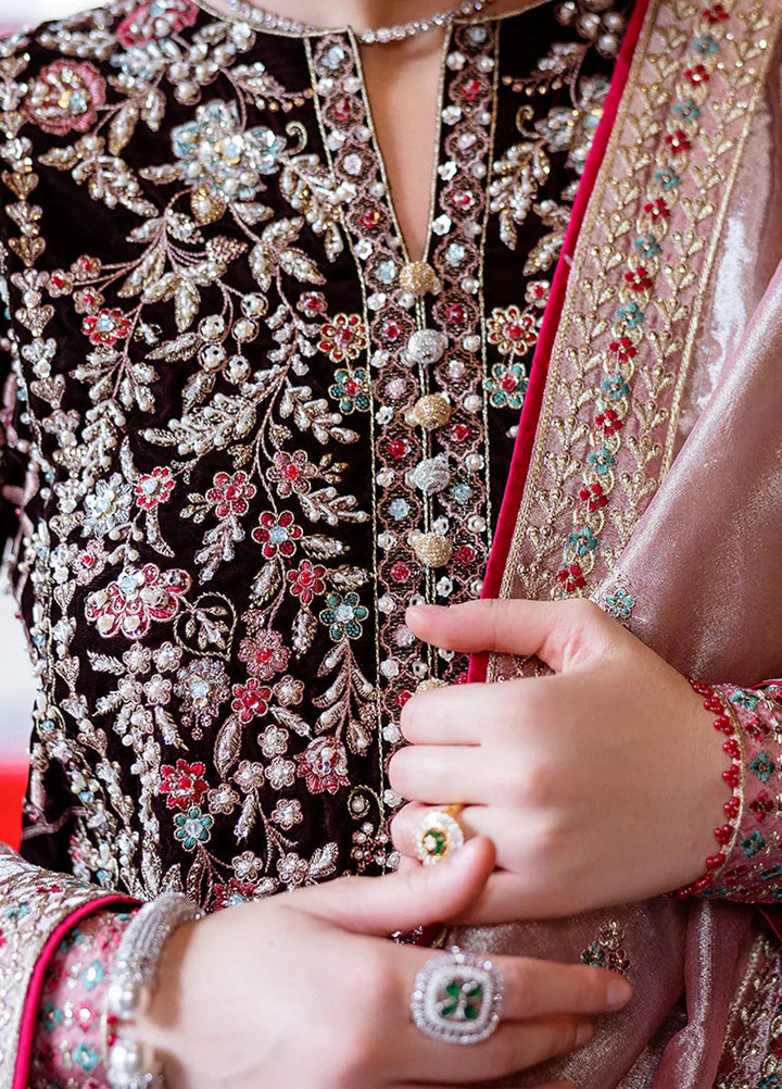 Mushq Embroidered Velvet Suit Unstitched 3 Piece MPS-06 Echoing Dreams - Formal Collection
