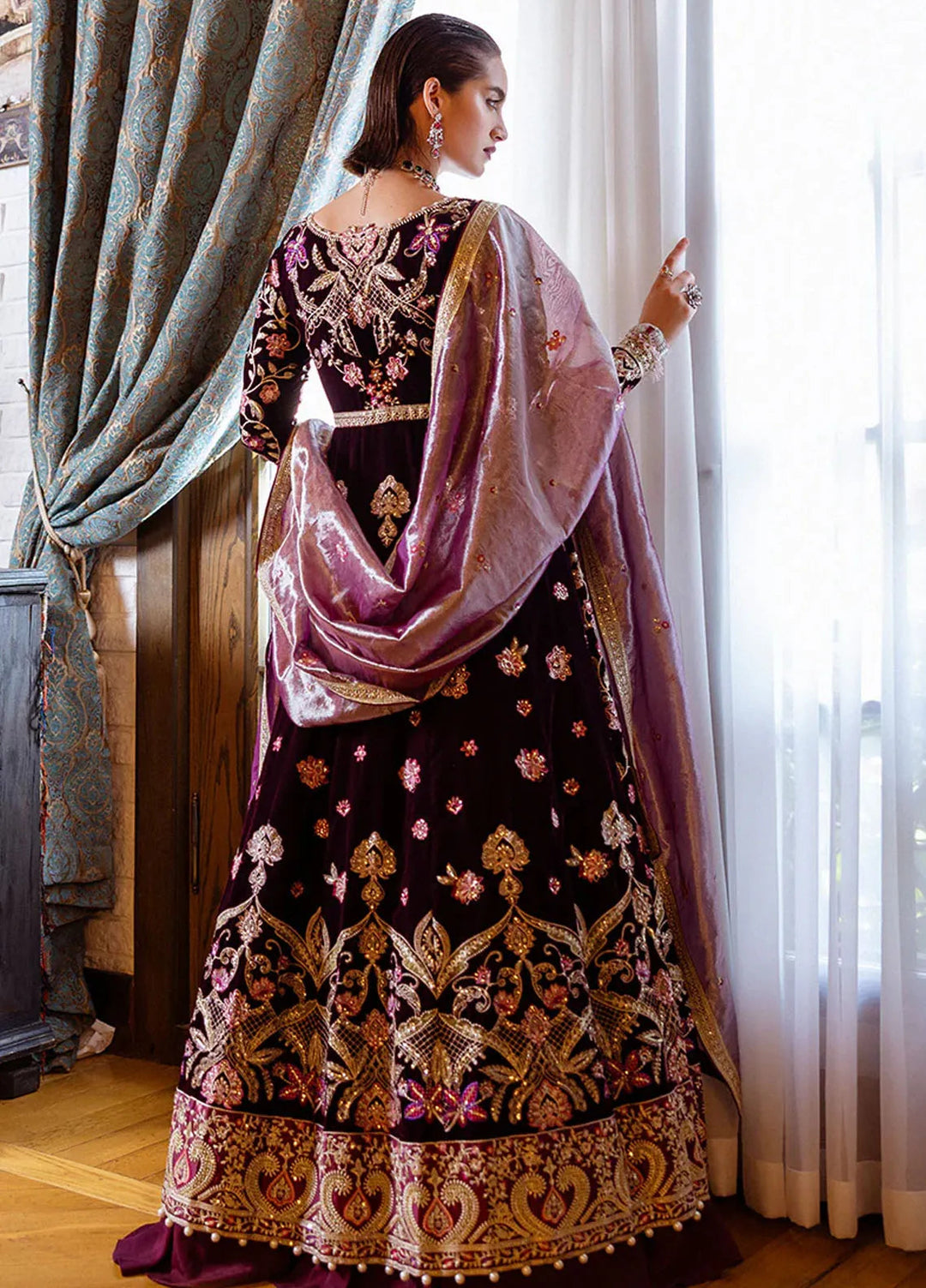 Mushq Embroidered Velvet Suit Unstitched 3 Piece MPS-07 Lost In Time - Formal Collection
