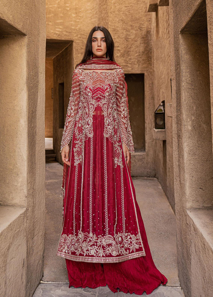 Mushq Luxury Pret  Silk 3 Piece Suit MQ22EP ELEP22-01 SALSA