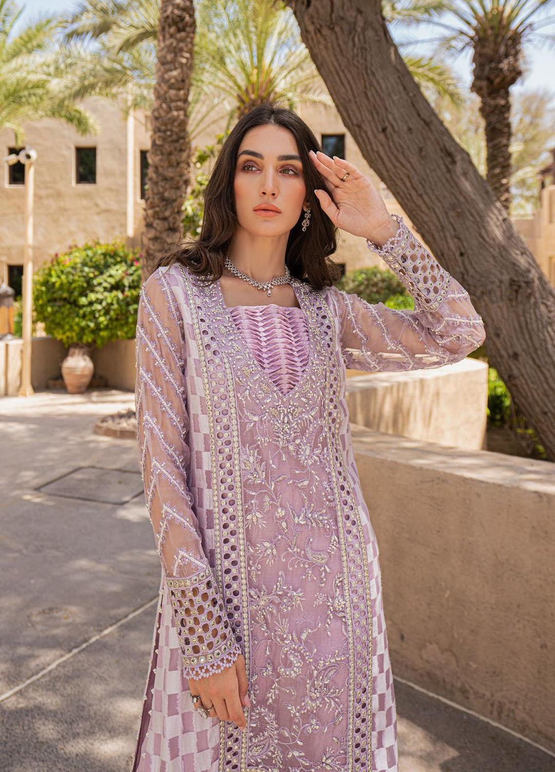 Mushq Luxury Pret  Organza 3 Piece Suit MQ22EP ELEP22-05 VIOLET