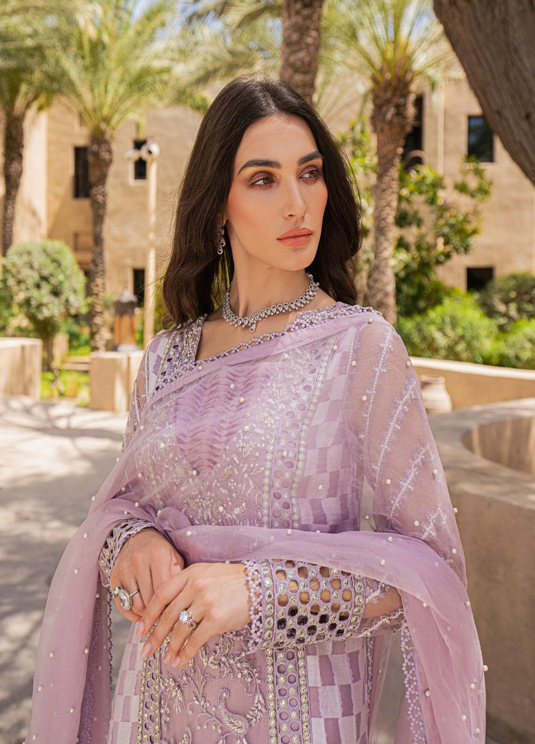 Mushq Luxury Pret  Organza 3 Piece Suit MQ22EP ELEP22-05 VIOLET