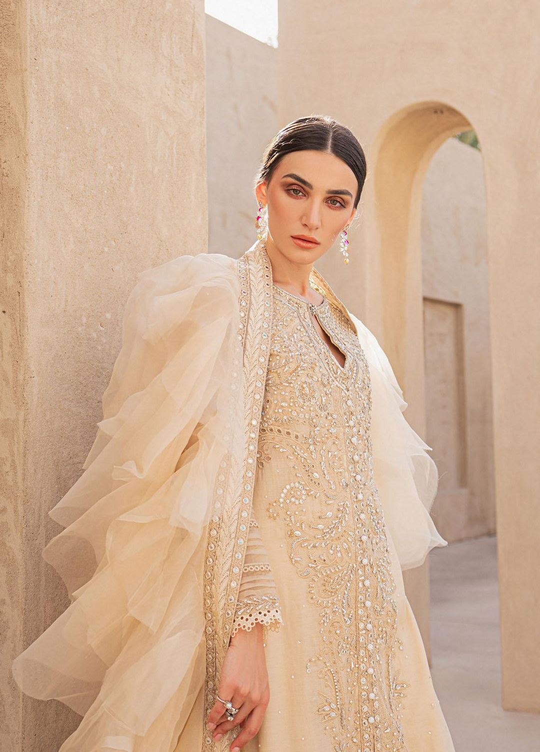 Mushq Luxury Pret  Organza Shirt MQ22EP ELEP22-07 MYLA