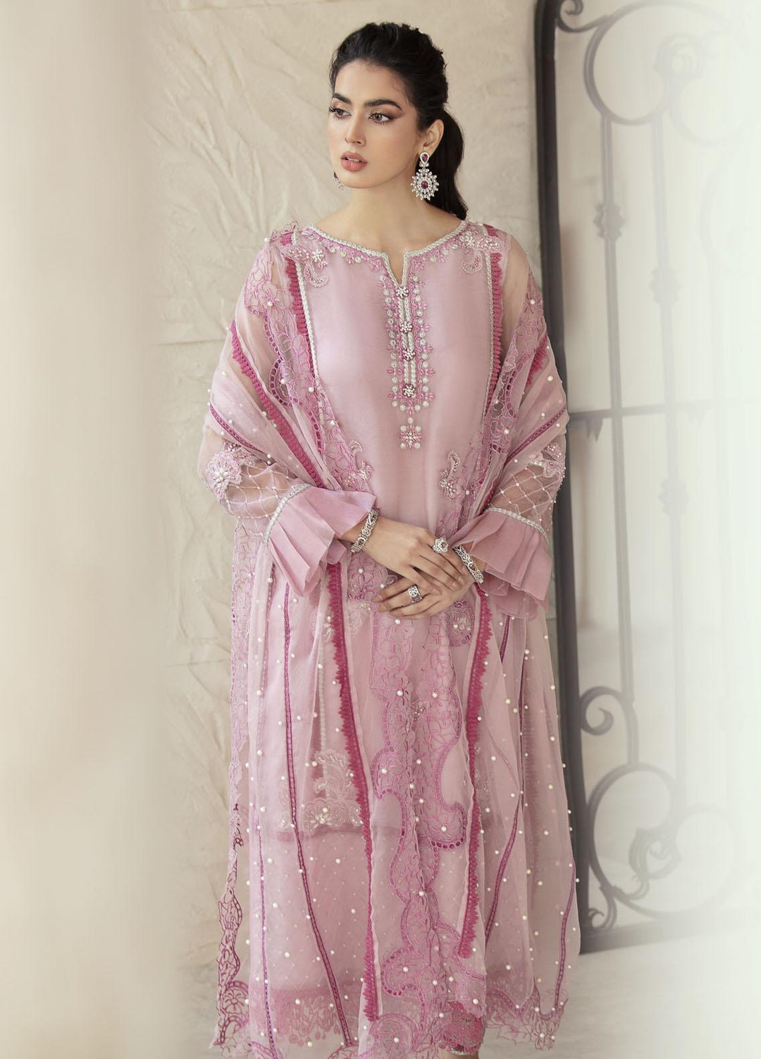 Mushq Luxury Pret  Organza 3 Piece Suit VENUS