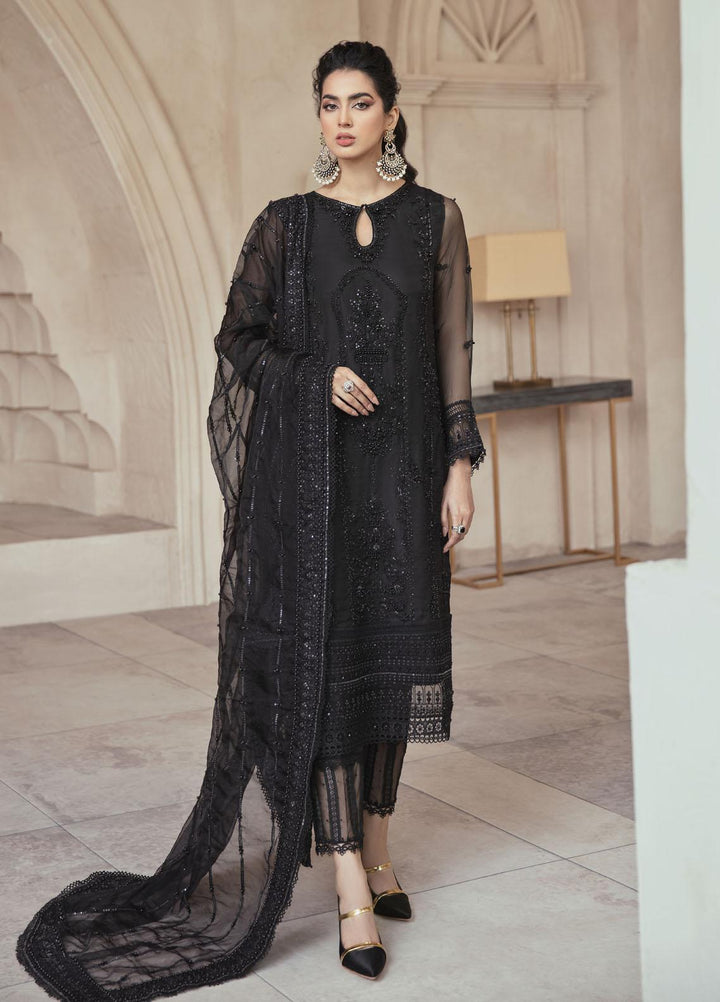 Mushq Luxury Pret  Organza Shirt OPIUM
