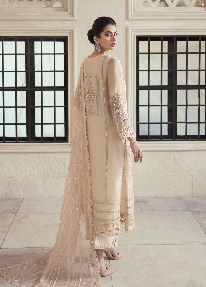 Mushq Luxury Pret  Organza Shirt LAAGOON