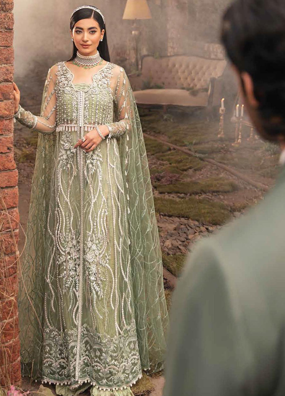 Mushq Embroidered Net Suits Unstitched 3 Piece MQ21EW TDL22-01 ZAHRA - Luxury Wedding Collection