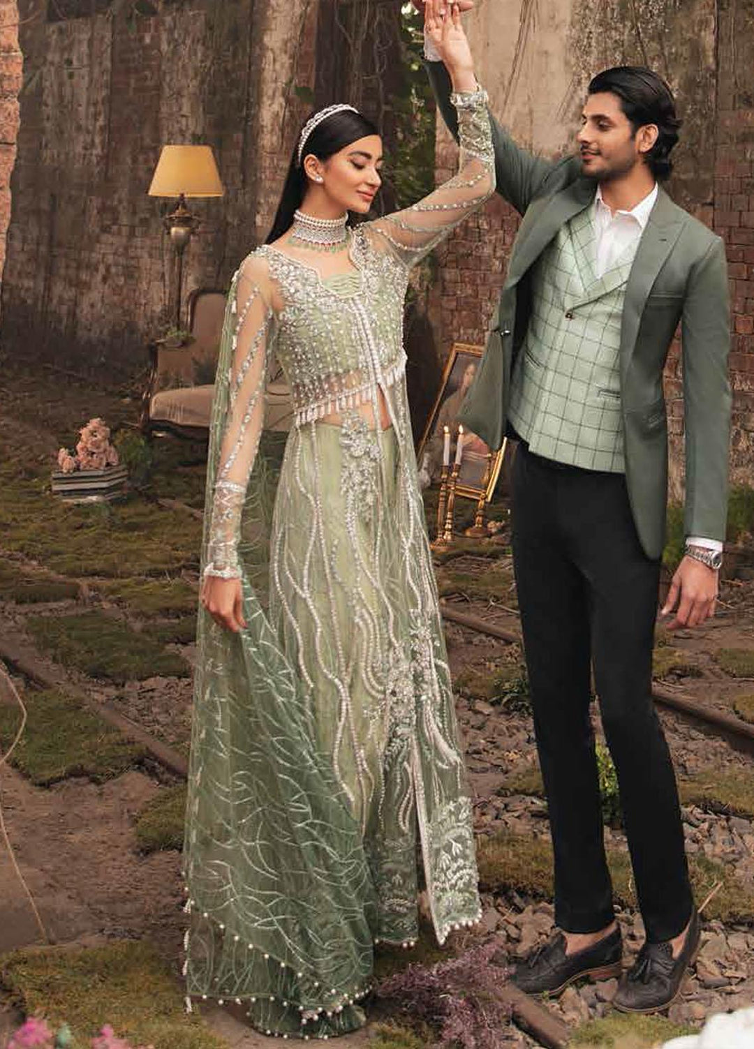 Mushq Embroidered Net Suits Unstitched 3 Piece MQ21EW TDL22-01 ZAHRA - Luxury Wedding Collection