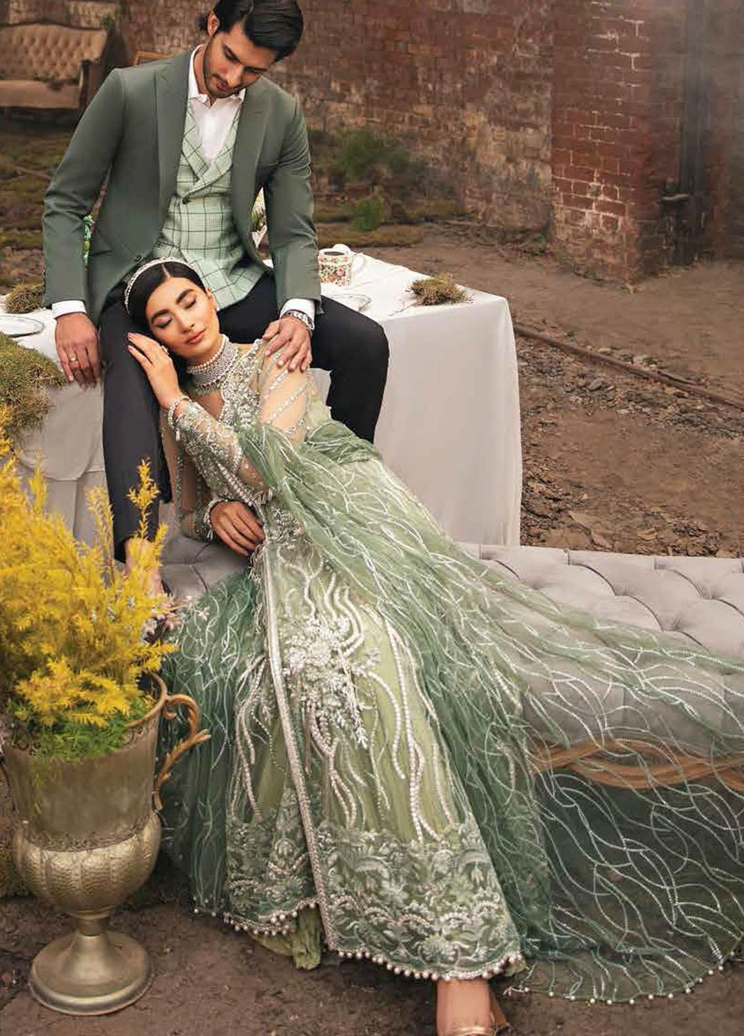 Mushq Embroidered Net Suits Unstitched 3 Piece MQ21EW TDL22-01 ZAHRA - Luxury Wedding Collection