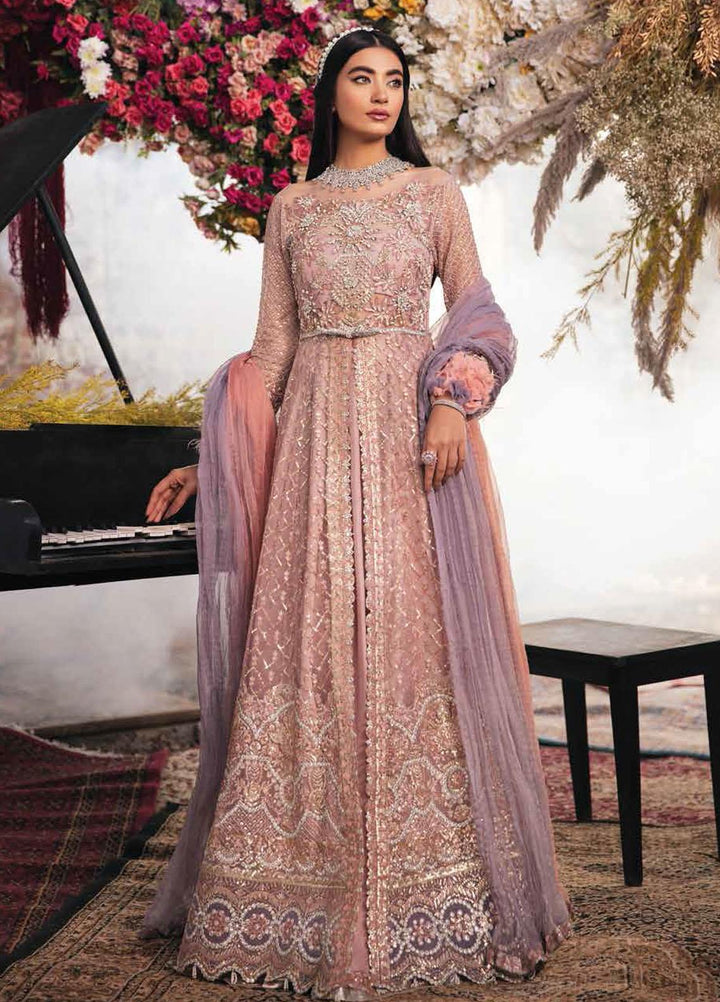 Mushq Embroidered Net Suits Unstitched 3 Piece MQ21EW TDL22-02 INAYA - Luxury Wedding Collection