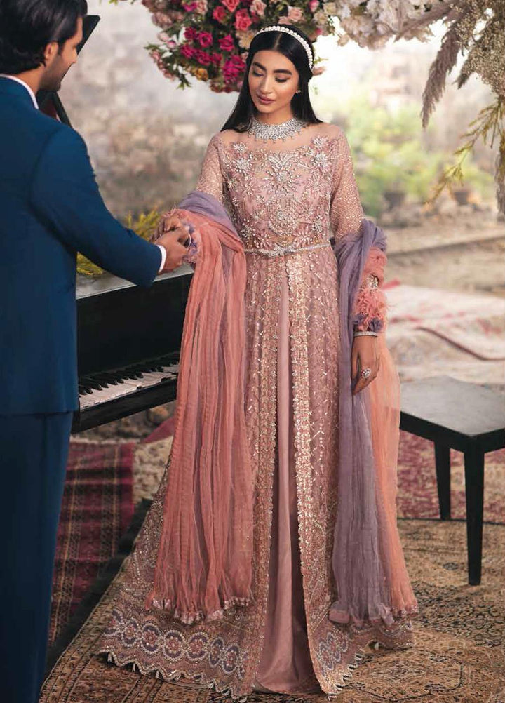 Mushq Embroidered Net Suits Unstitched 3 Piece MQ21EW TDL22-02 INAYA - Luxury Wedding Collection