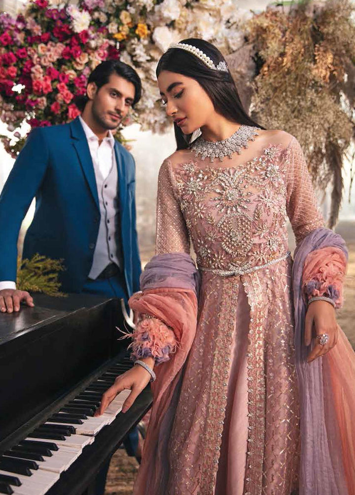 Mushq Embroidered Net Suits Unstitched 3 Piece MQ21EW TDL22-02 INAYA - Luxury Wedding Collection