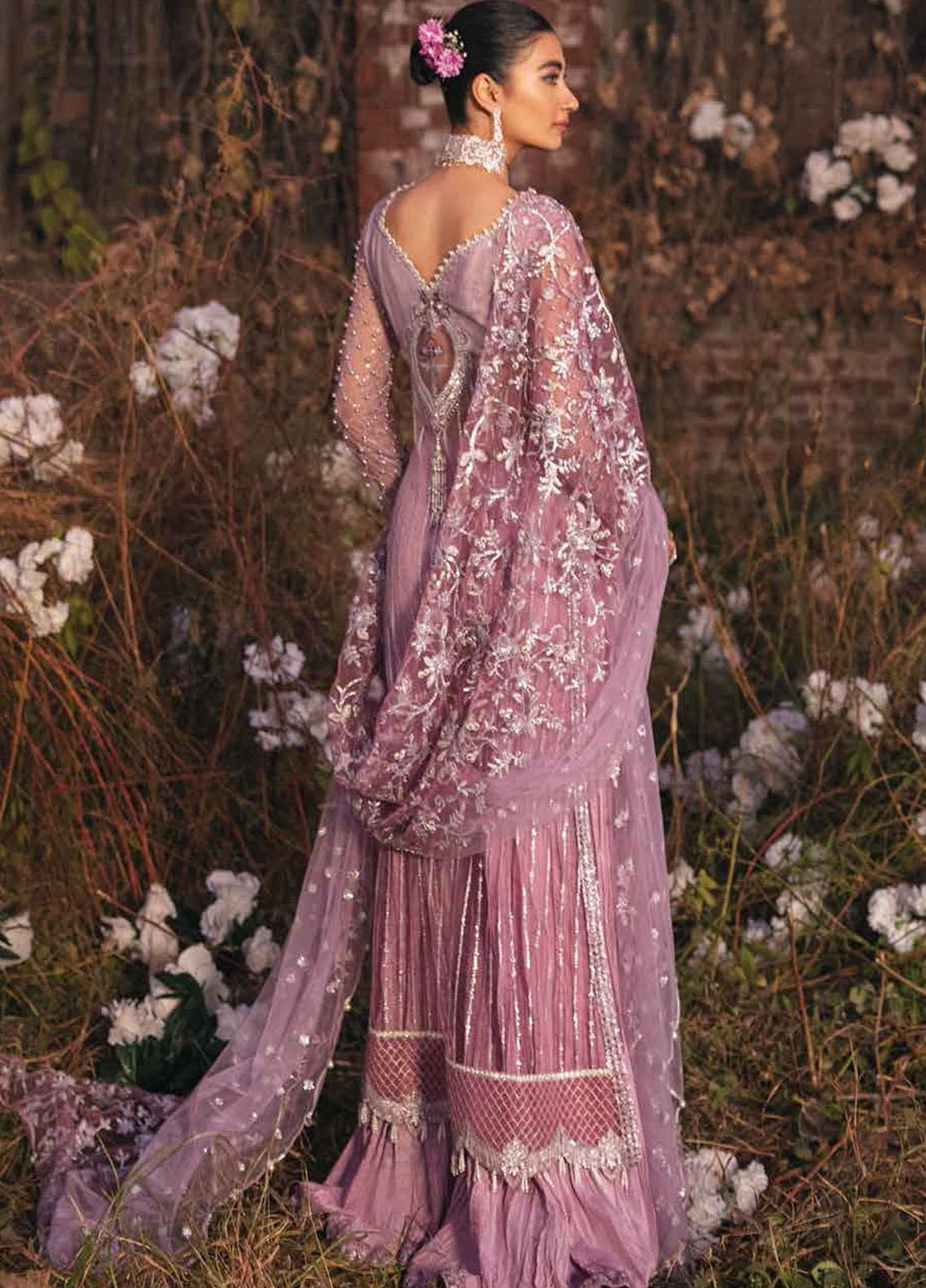 Mushq Embroidered Net Suits Unstitched 3 Piece MQ21EW TDL22-03 FALAK - Luxury Wedding Collection