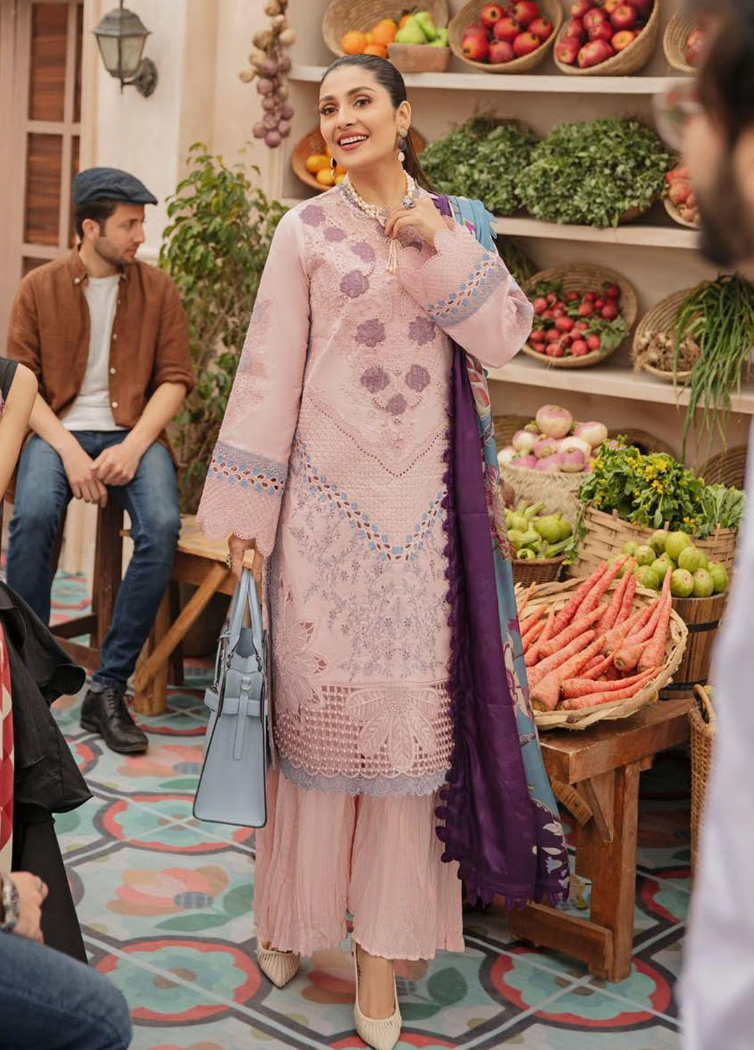 Mushq Embroidered Lawn Suits Unstitched 3 Piece MQ22FDV MSL22-02 RAQUEL - Luxury Summer Collection