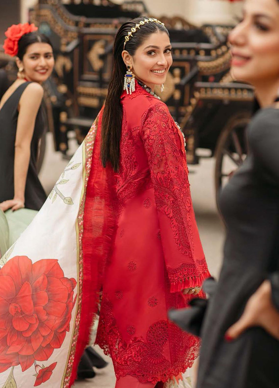 Mushq Embroidered Lawn Suits Unstitched 3 Piece MQ22FDV MSL22-04 VALENTINA - Luxury Summer Collection