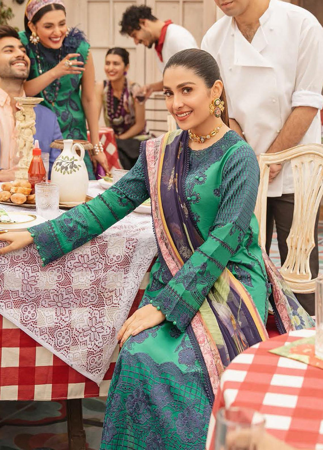 Mushq Embroidered Lawn Suits Unstitched 3 Piece MQ22FDV MSL22-06 OLIVIA - Luxury Summer Collection