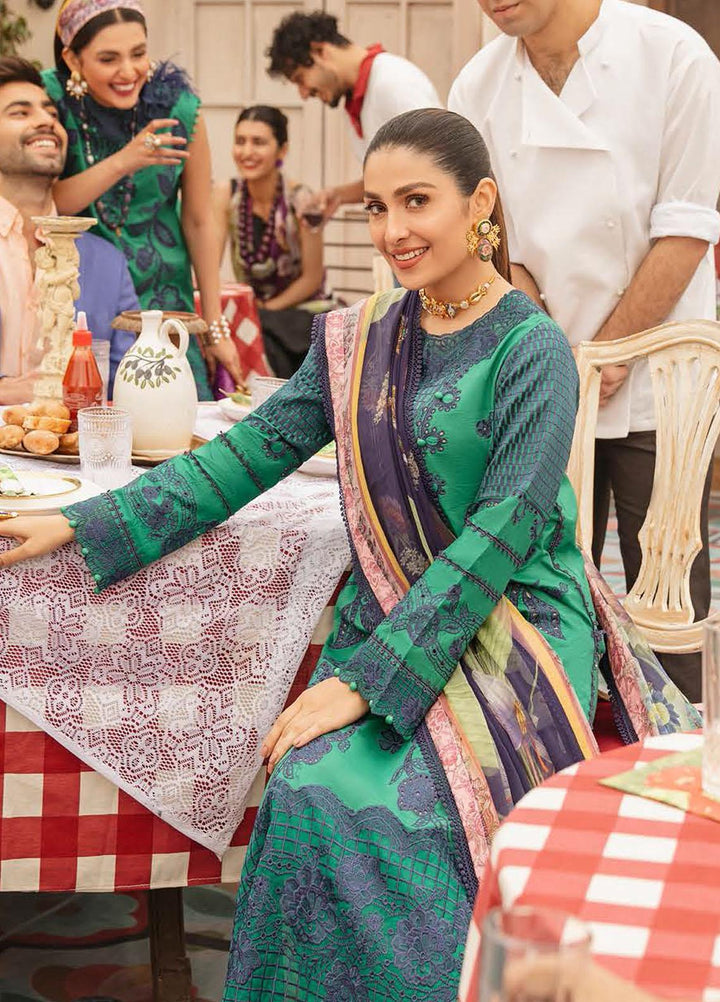 Mushq Embroidered Lawn Suits Unstitched 3 Piece MQ22FDV MSL22-06 OLIVIA - Luxury Summer Collection