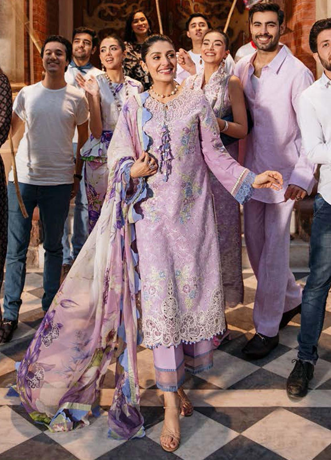 Mushq Embroidered Lawn Suits Unstitched 3 Piece MQ22FDV MSL22-07 ELIANA - Luxury Summer Collection