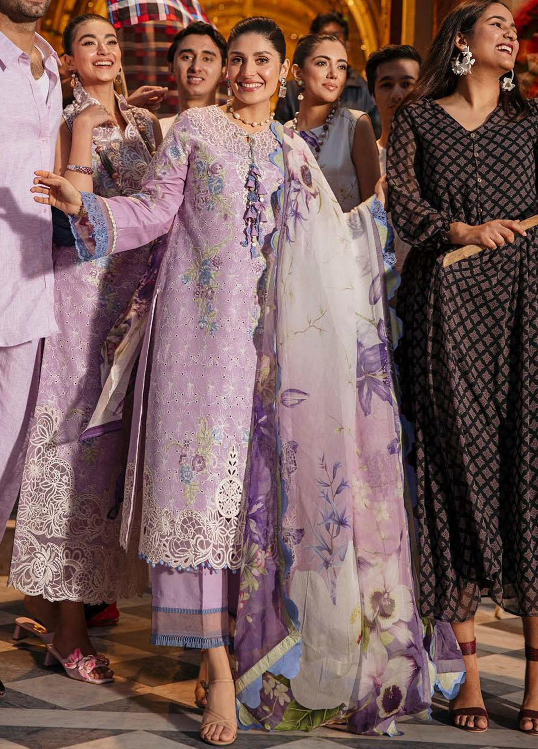 Mushq Embroidered Lawn Suits Unstitched 3 Piece MQ22FDV MSL22-07 ELIANA - Luxury Summer Collection