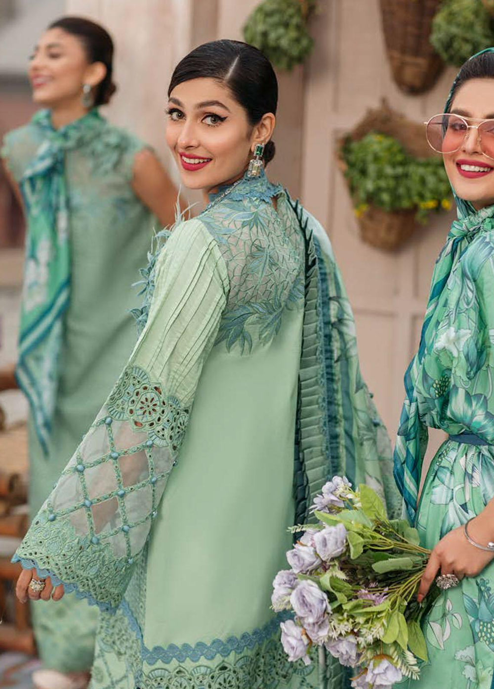 Mushq Embroidered Lawn Suits Unstitched 3 Piece MQ22FDV MSL22-08 SOFIA - Luxury Summer Collection