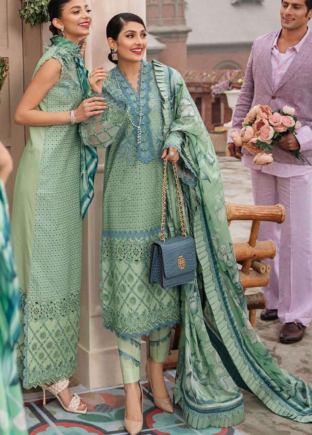Mushq Embroidered Lawn Suits Unstitched 3 Piece MQ22FDV MSL22-08 SOFIA - Luxury Summer Collection