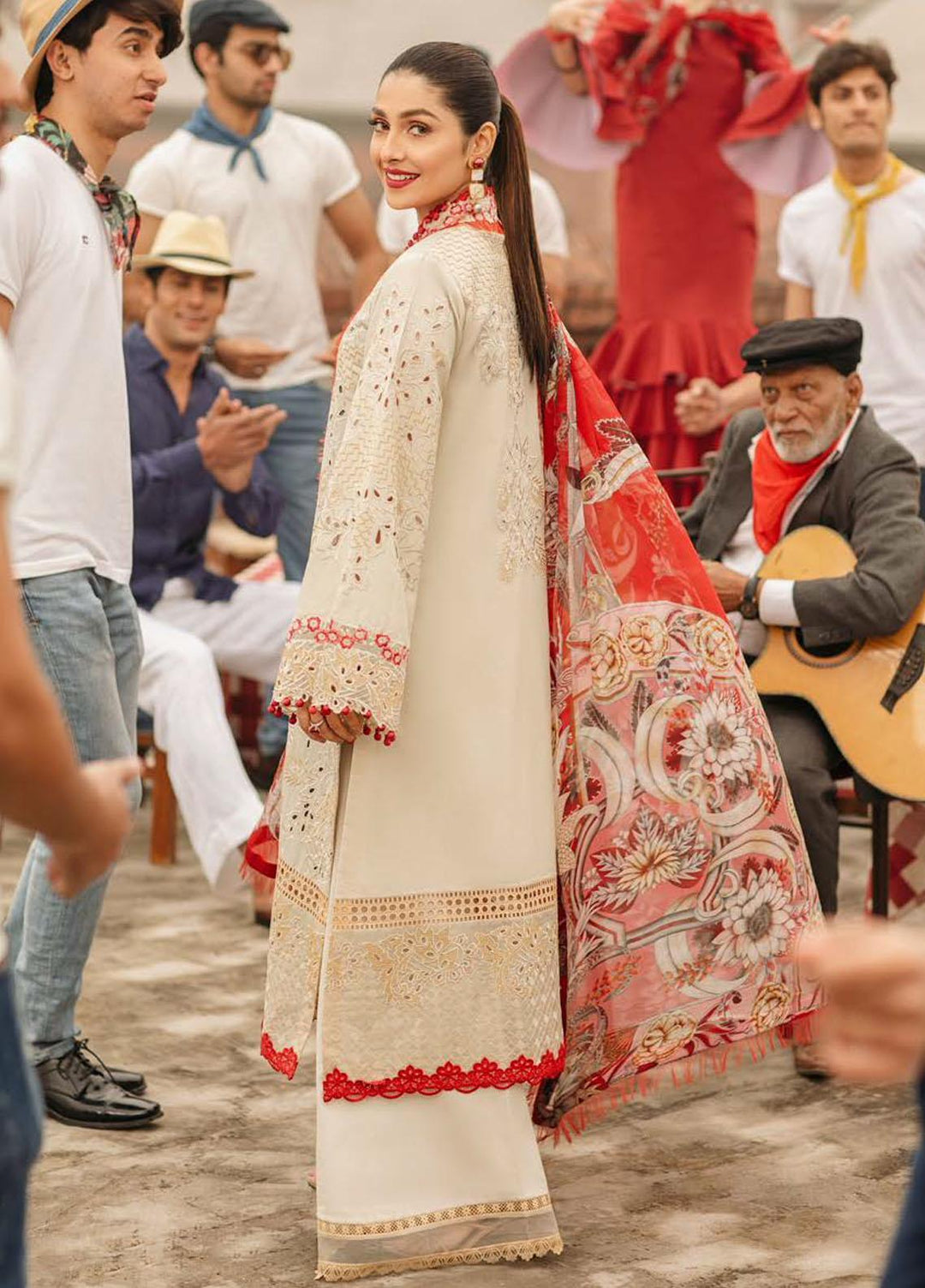 Mushq Embroidered Lawn Suits Unstitched 3 Piece MQ22FDV MSL22-09 ALBA - Luxury Summer Collection