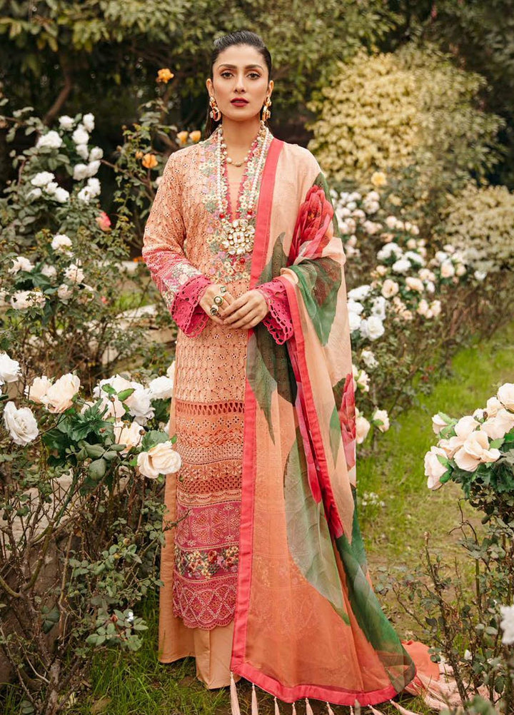 Mushq Embroidered Lawn Suits Unstitched 3 Piece MQ22FDV MSL22-11 MARCELA - Luxury Summer Collection