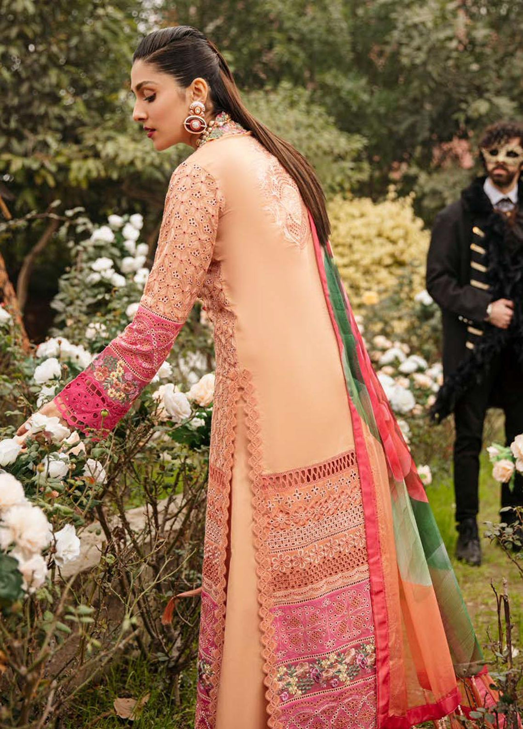 Mushq Embroidered Lawn Suits Unstitched 3 Piece MQ22FDV MSL22-11 MARCELA - Luxury Summer Collection