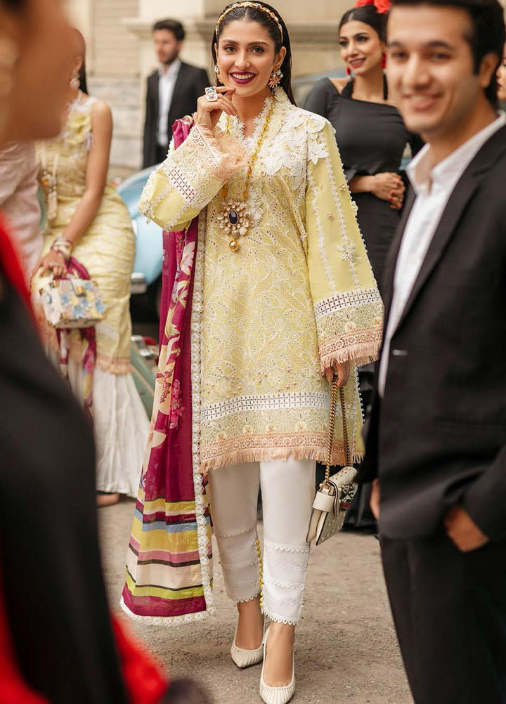 Mushq Embroidered Lawn Suits Unstitched 3 Piece MQ22FDV MSL22-12 SARA - Luxury Summer Collection