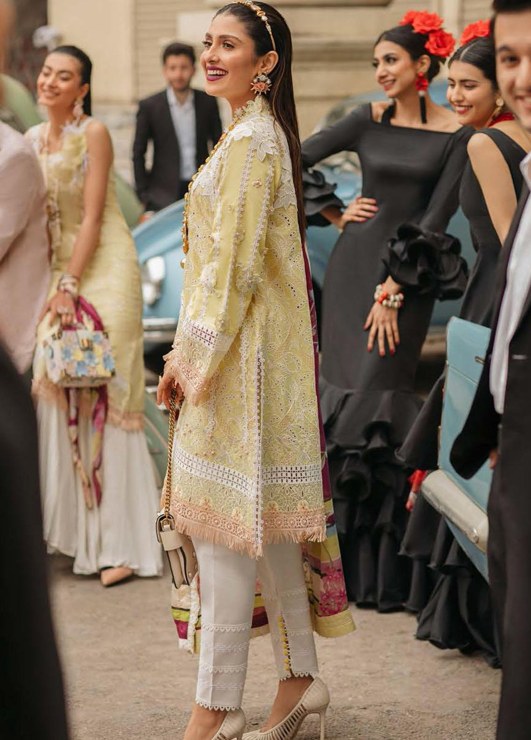 Mushq Embroidered Lawn Suits Unstitched 3 Piece MQ22FDV MSL22-12 SARA - Luxury Summer Collection