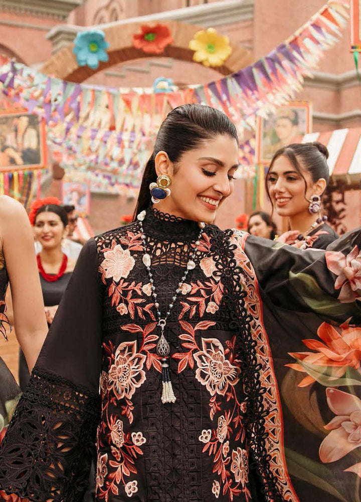 Mushq Embroidered Lawn Suits Unstitched 3 Piece MQ22FDV MSL22-13 ROSA - Luxury Summer Collection