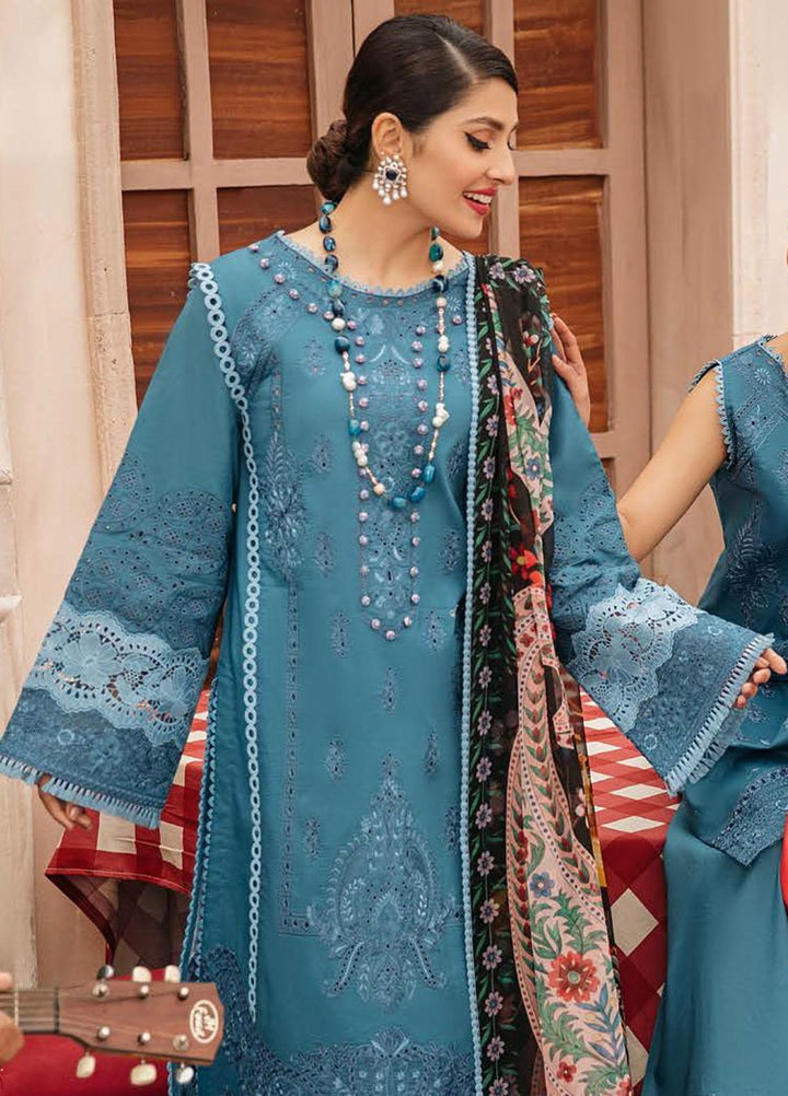 Mushq Embroidered Lawn Suits Unstitched 3 Piece MQ22FDV MSL22-14 MIA - Luxury Summer Collection